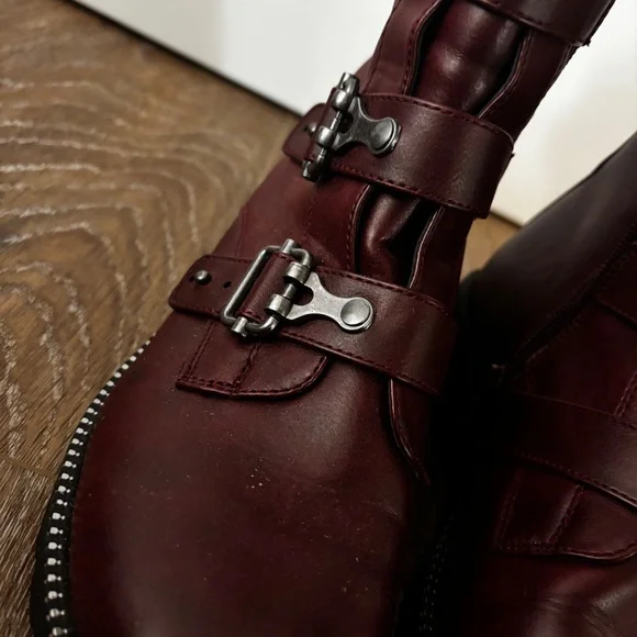 Red Biker Boots - Picture 4 of 7